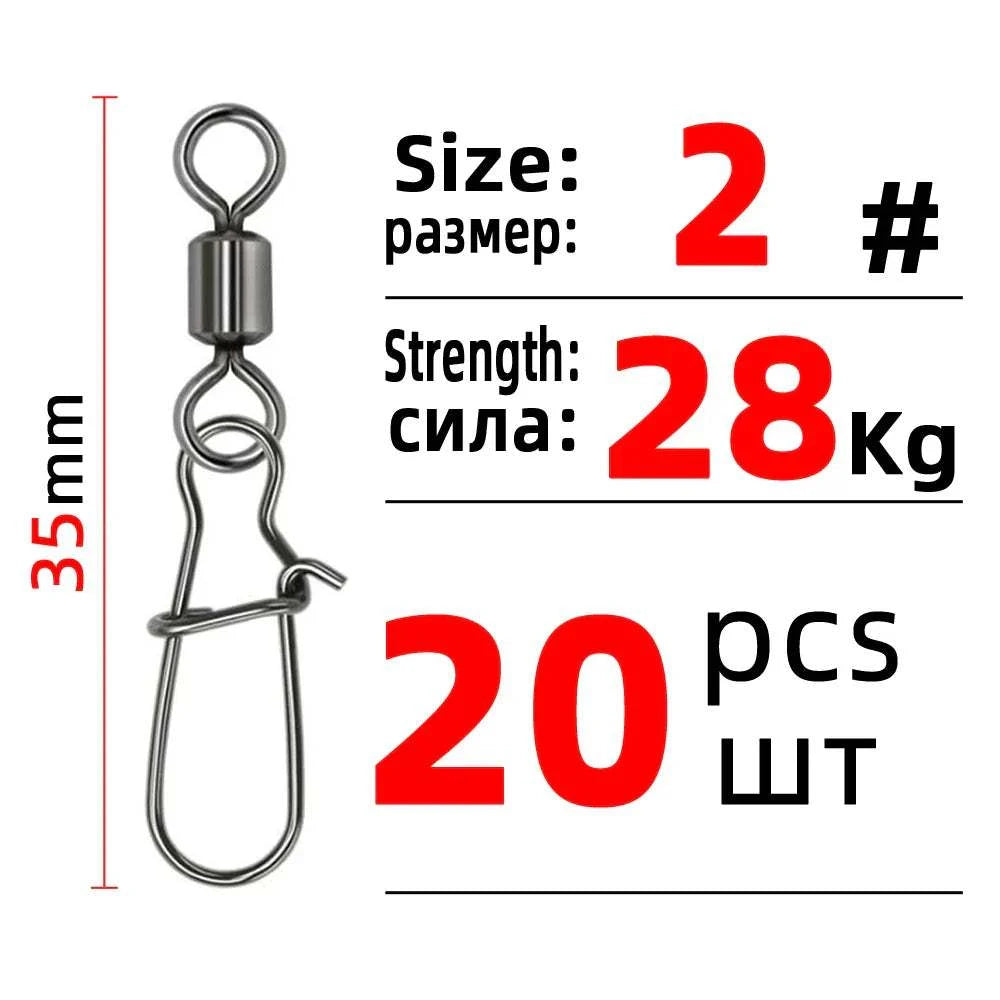 50X Fishing Swivel Snap